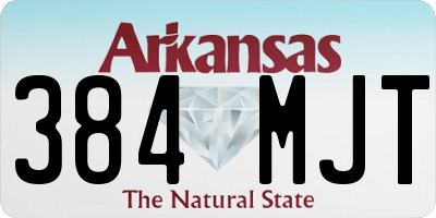 AR license plate 384MJT