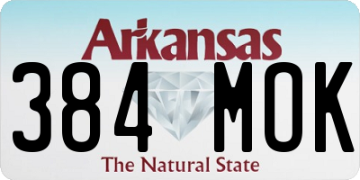 AR license plate 384MOK