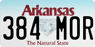 AR license plate 384MOR