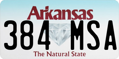 AR license plate 384MSA
