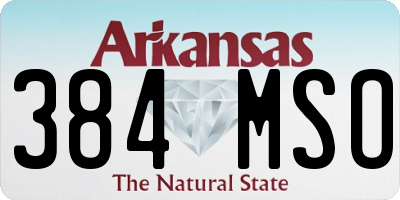 AR license plate 384MSO