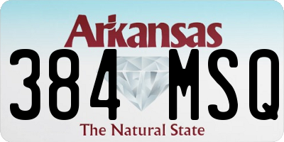 AR license plate 384MSQ