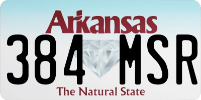AR license plate 384MSR