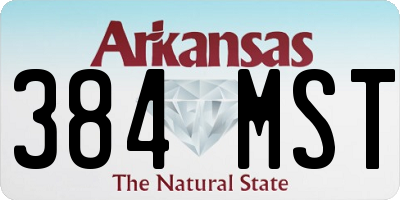 AR license plate 384MST