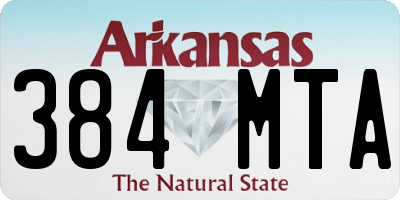 AR license plate 384MTA