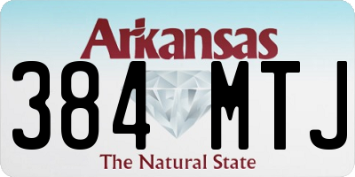 AR license plate 384MTJ