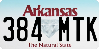 AR license plate 384MTK