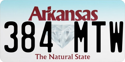 AR license plate 384MTW