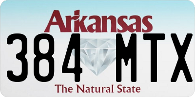 AR license plate 384MTX