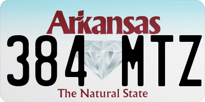 AR license plate 384MTZ