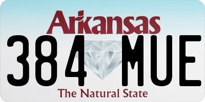 AR license plate 384MUE