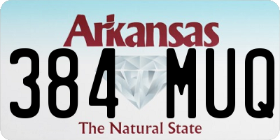 AR license plate 384MUQ