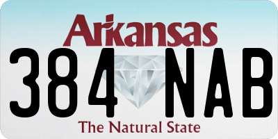 AR license plate 384NAB