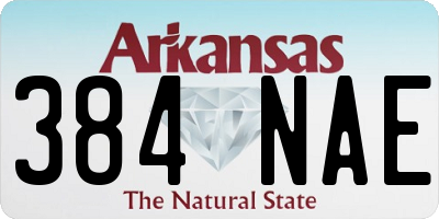 AR license plate 384NAE