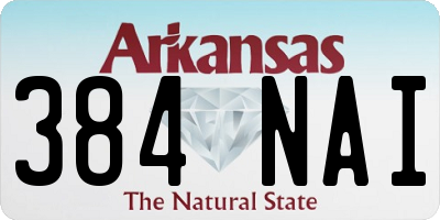 AR license plate 384NAI