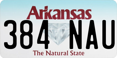 AR license plate 384NAU