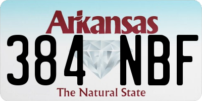 AR license plate 384NBF