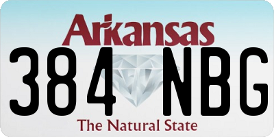 AR license plate 384NBG