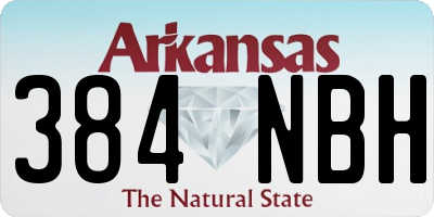 AR license plate 384NBH
