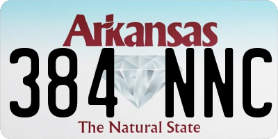 AR license plate 384NNC