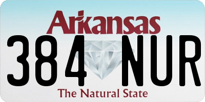 AR license plate 384NUR