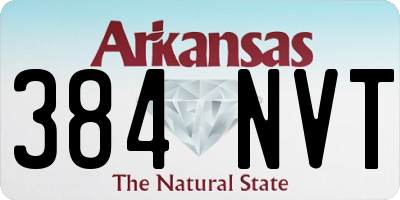 AR license plate 384NVT