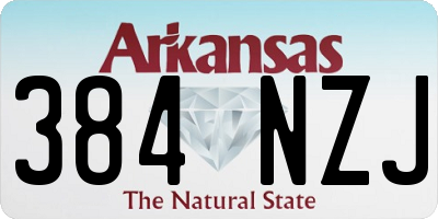 AR license plate 384NZJ
