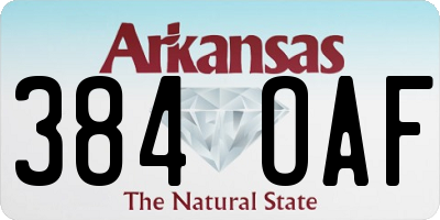 AR license plate 384OAF