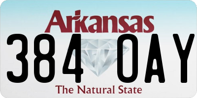 AR license plate 384OAY
