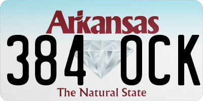 AR license plate 384OCK