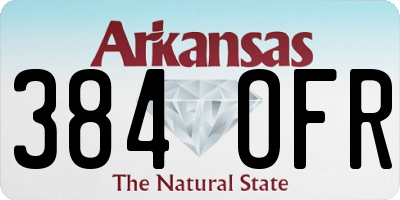 AR license plate 384OFR
