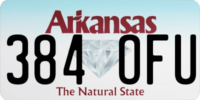 AR license plate 384OFU