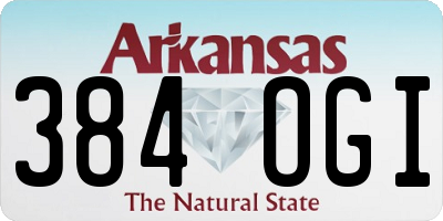 AR license plate 384OGI