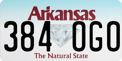 AR license plate 384OGO