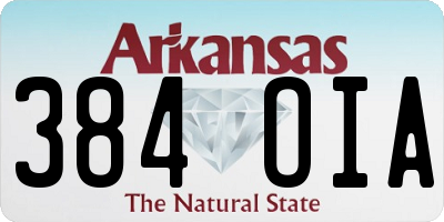 AR license plate 384OIA