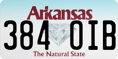 AR license plate 384OIB