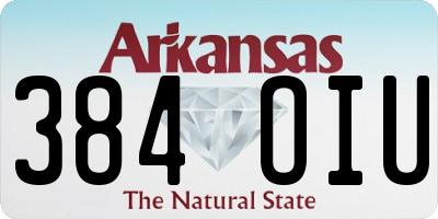 AR license plate 384OIU