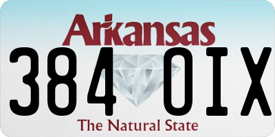 AR license plate 384OIX