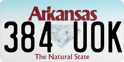 AR license plate 384UOK