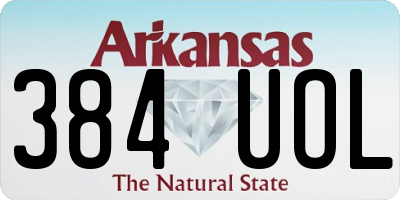 AR license plate 384UOL