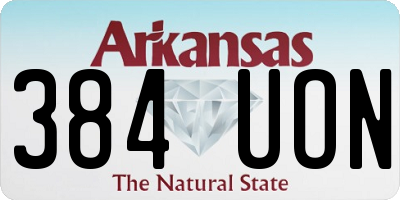 AR license plate 384UON