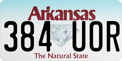 AR license plate 384UOR