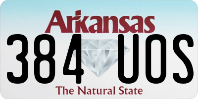 AR license plate 384UOS