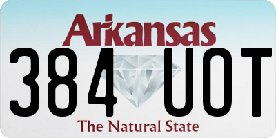 AR license plate 384UOT