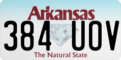 AR license plate 384UOV