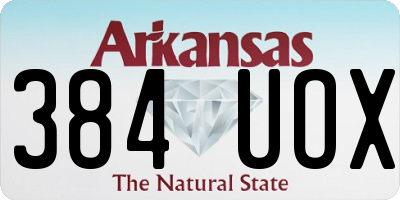 AR license plate 384UOX