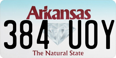 AR license plate 384UOY