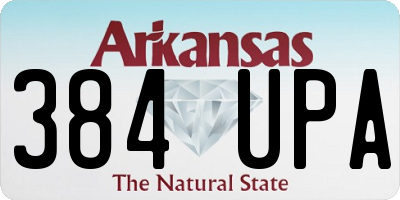 AR license plate 384UPA