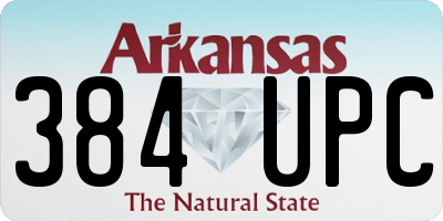 AR license plate 384UPC