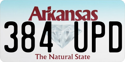 AR license plate 384UPD
